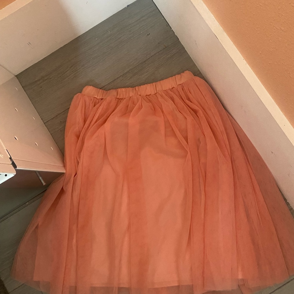 Elegant Peach Tulle Skirt